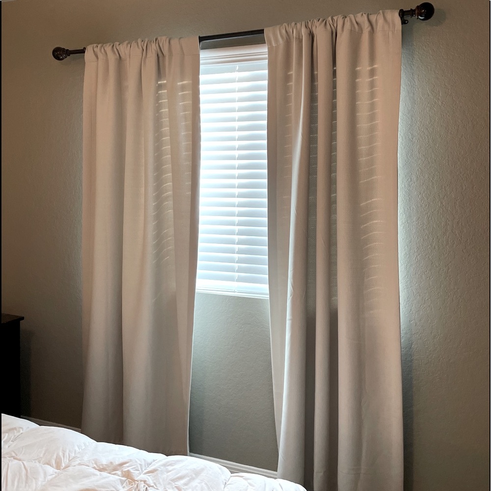 Taupe Blackout Curtains 84”